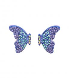 Betsey Johnson Multi Color Butterfly Stud Earrings