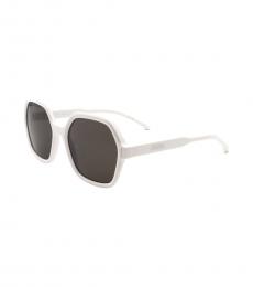 Isabel Marant White Geometric Sunglasses