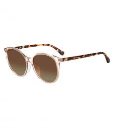 Kate Spade Brown Crystal Round Sunglasses