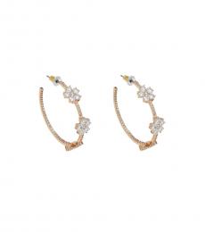 Kate Spade Rose Gold Flower Hoop Earrings