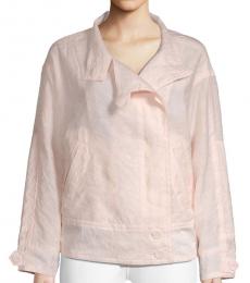 Rebecca Minkoff Pale Pink Long-Sleeve Cotton-Blend Jacket