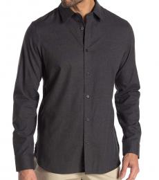 Calvin Klein Grey Night Button Down Flannel Shirt