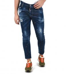 Dsquared2 Blue Vintage Effect Tidy Biker Jeans