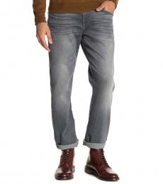 7 For All Mankind Grey Paxtyn Slim Straight Jeans