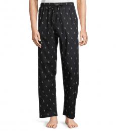 Ralph Lauren Black Logo-Print Pajama Pants
