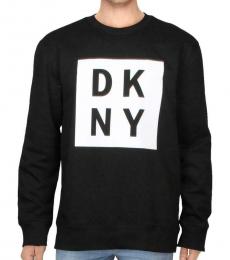 DKNY Black Pullover Crew Sweatshirt