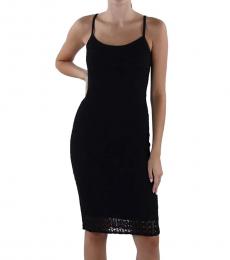 Ralph Lauren Black Crochet Midi Tank Sundress