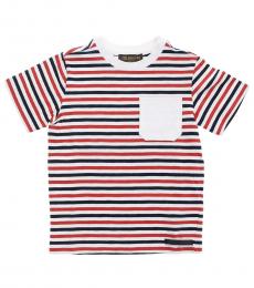 Trussardi Boys Multicolor Striped T-Shirt