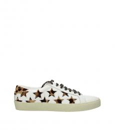 White Stars Embellished Sneakers