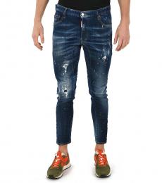 Dsquared2 Blue Vintage Effect Tidy Biker Jeans