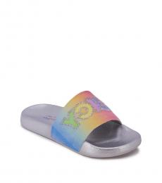 Juicy Couture Little Girls Silver Sequoya Slides