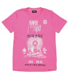 Girls Pink TSILYWC Crewneck T-Shirt