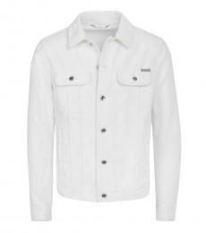 Dolce & Gabbana Off White Logo Denim Jacket