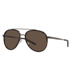 Dark Brown Aviator Sunglasses