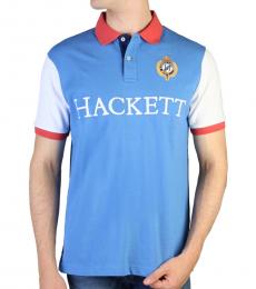Hackett Blue Logo Shirt Sleeve Polo