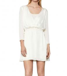 BCBGMaxazria Gardenia Satin Drawstring Mini Dress