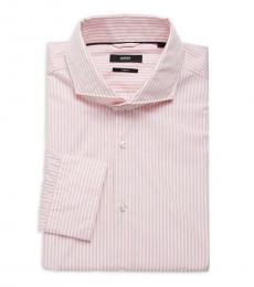 Hugo Boss Light Pink Jemerson Bengal Stripe Dress Shirt