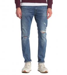 Diesel Denim Thommer Slim Skinny Distressed Jeans