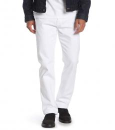 True Religion White Ricky Flap Pocket Straight Leg Jeans