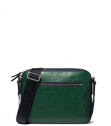 Michael Kors Green Hudson Medium Crossbody Bag