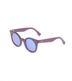 Fendi Light Blue Round Eye Sunglasses