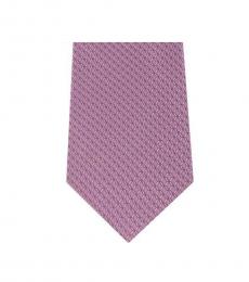 Michael Kors Pink Traditional  Geo Slim Honeycomb Silk Tie