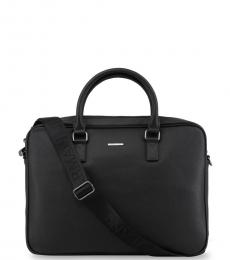 Armani Jeans Black Solid Large Breifcase Bag