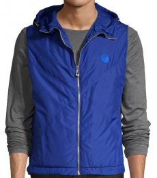 Versace Collection Royal Blue Down Hooded Vest