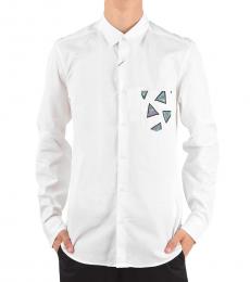 Kenzo White Print Pocketshirt