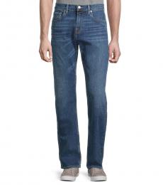 7 For All Mankind Blue Austyn Relaxed Straight Jeans
