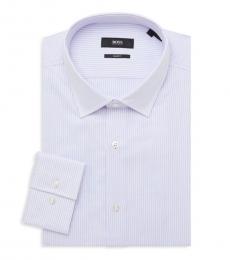Hugo Boss Off White Jenno Slim-Fit Dress Shirt