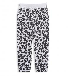 Stella McCartney Girls Grey Niamh Heart-Print Pants