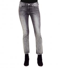 True Religion Eternal Grey Cigarette Cropped Jeans