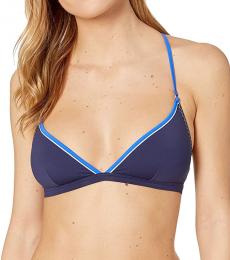Stella McCartney Dark Blue Contrast Trim Triangle Top