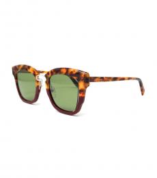 Salvatore Ferragamo Havana Rectangle Sunglasses