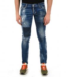 Dsquared2 Blue Vintage Effect Slim Fit Jeans