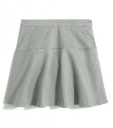 Girls Heather Grey Ponte Skirt