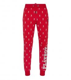 Red Crystals Jogging Trousers