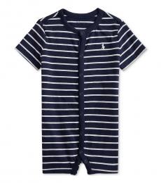 Ralph Lauren Baby Boys French Navy Striped Shortall
