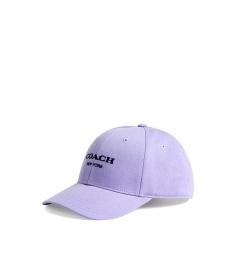 Coach Light Purple Embroidered Baseball Hat