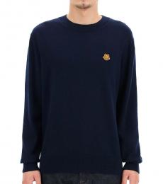 Navy Blue Tiger Crest Sweater