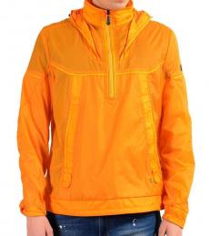 Orange Full Zip Windbreaker Jacket