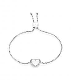 Michael Kors Silver Heart Slider Crystal Bracelet