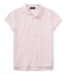 Ralph Lauren Girls Light Pink Cotton Polo Polo