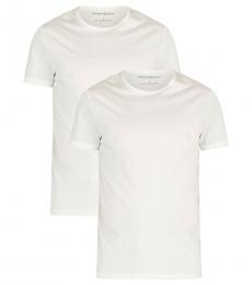 Emporio Armani White 2 Pack Pure Cotton Logo T-Shirts