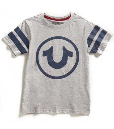 True Religion Little Boys Grey Varsity Circle T-Shirt