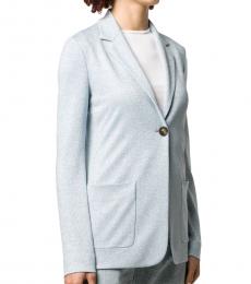 Missoni Light Blue Fitted Glitter Effect Blazer