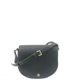 Tory Burch Black Emerson Saddle Small Crossbody