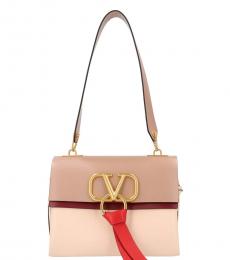 Valentino Garavani Beige Vring Medium Shoulder Bag