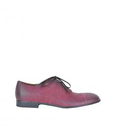 Dolce & Gabbana Red Cap Toe Leather Lace Ups